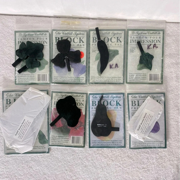 Vintage The Cuthill Systems Block Printing Pads x 8 - Picture 2 of 10